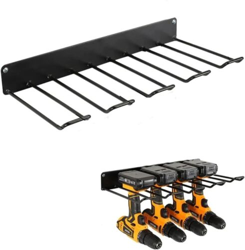 Großer Elektrowerkzeug Organizer Wandhalterung 4 Schichten Schwerlast Metall Bohrer Regal Halter - Bild 16 von 21