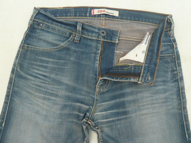 Levi's Jeans Men's W32 L32 Blue 504 Slim Straight Leg Denim