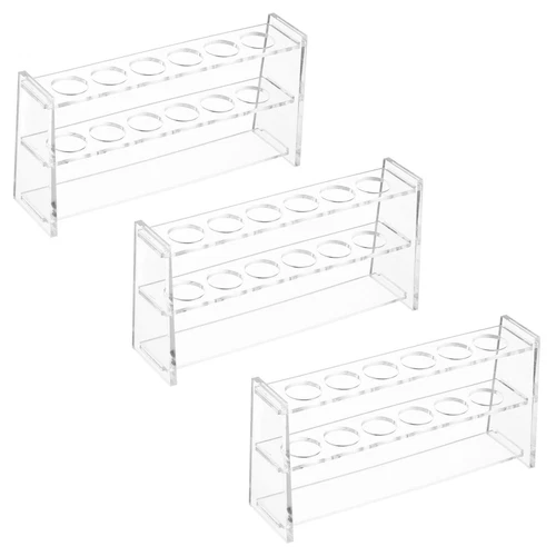 6 Holes Test Tube Rack 3Pcs 21mm Round Hole Acrylic Test Tube Holder Stand Su...
