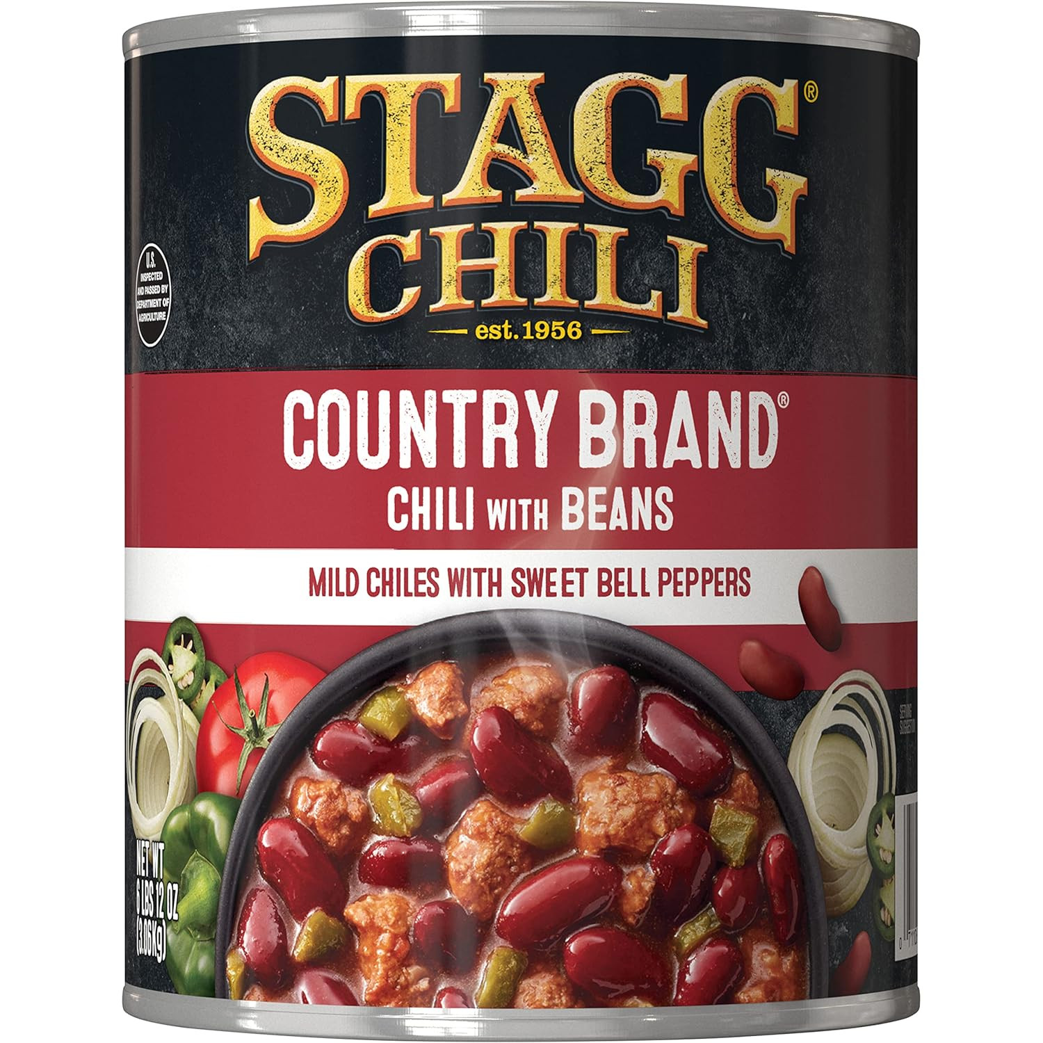 Stagg Country Chili с фасолью, 108 унций