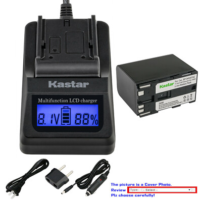 Kastar Battery LCD Fast Charger for Canon BP-970G & Canon EOS C500 PL Camcorder