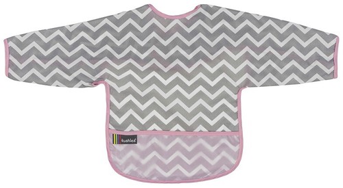 Kushies Cleanbib Art Smock Waterproof Clean Bib w/Pocket & Long Sleeves - K282 - 第 11/16 張圖片