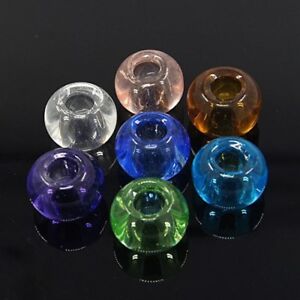 10 Pcs Mixed Color Handmade Abacus Lampwork Large Hole European Beads 14x8.5mm 