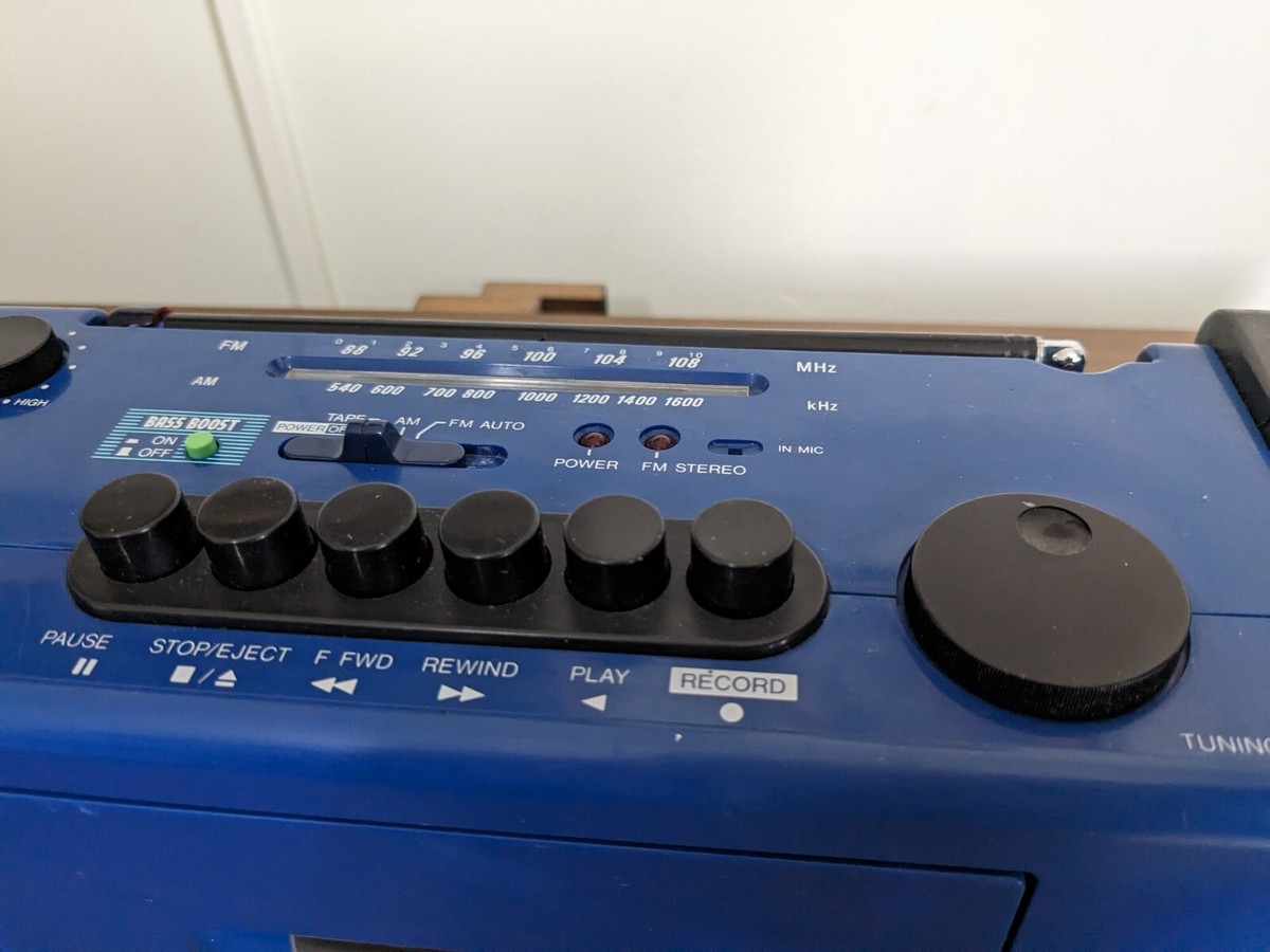 Sharp QT-S360(B) Blue Vintage Boombox RARE TESTED | eBay