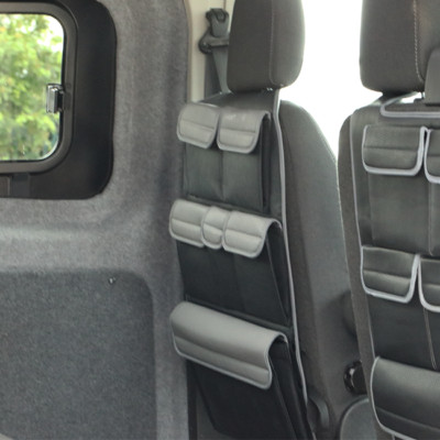 For Ford Transit Custom Leatherette Captain Seat Back Organiser Campervan Storag