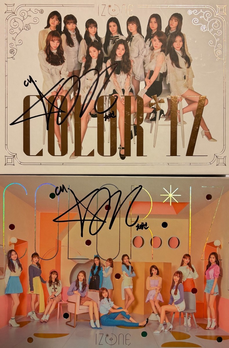 IZ*ONE [COLOR*IZ] Chaewon Autographed Signed Album Both Set