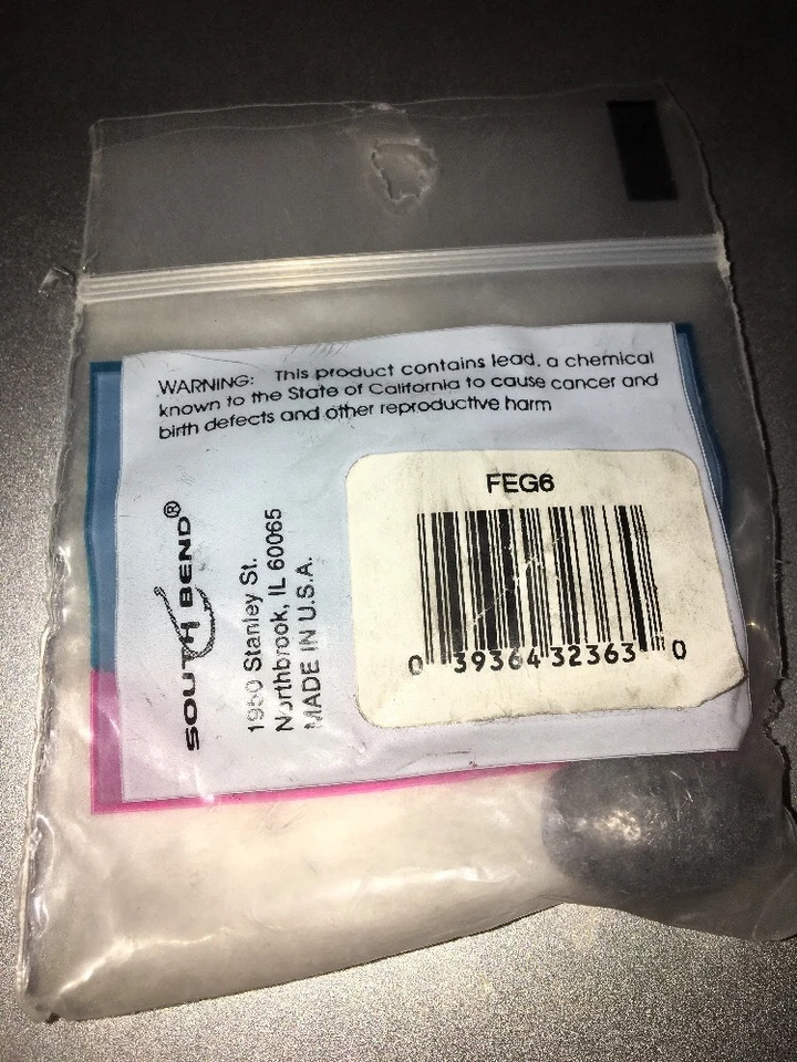 ESSENTIALS FEG6-3 SOUTHBEND EGG SHOT SINKERS 尺码 1 -- 全新 — 第 2/2 张图片