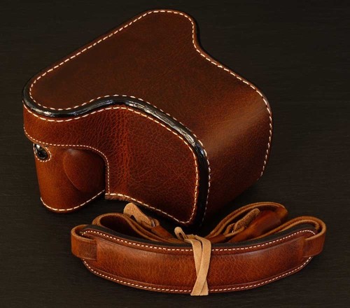 LUIGI FULL CASE FOR LEICA IIIG,IIIF,IIIC +BUMP+ STRAP+DHL,in NATURAL AGED BROWN - Picture 2 of 6