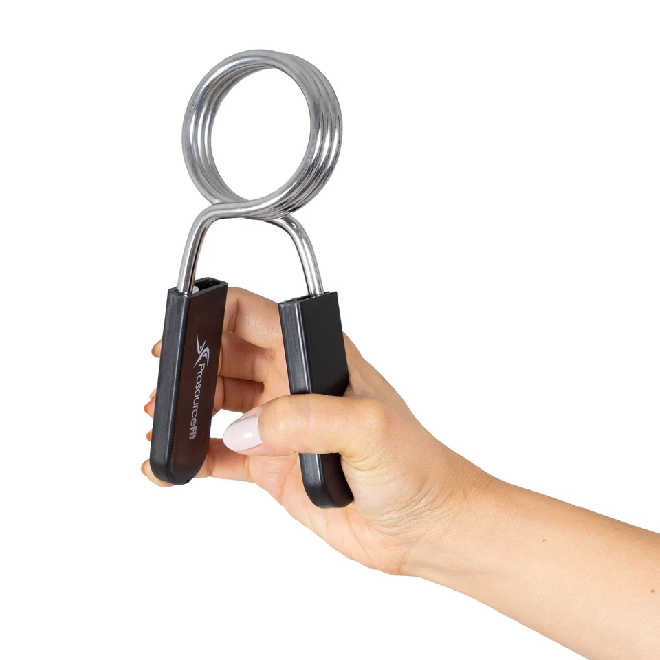 Olympic Barbell Spring Clip Collar 2-inch Pair with Easy-Grip Handles for Wei... - Image 4 of 4