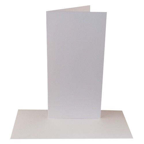 Blancos y sobres para tarjetas blancas DL x 50 por paquete - artesanía para tarjetas del Reino Unido - fabricación de tarjetas - Imagen 1 de 1