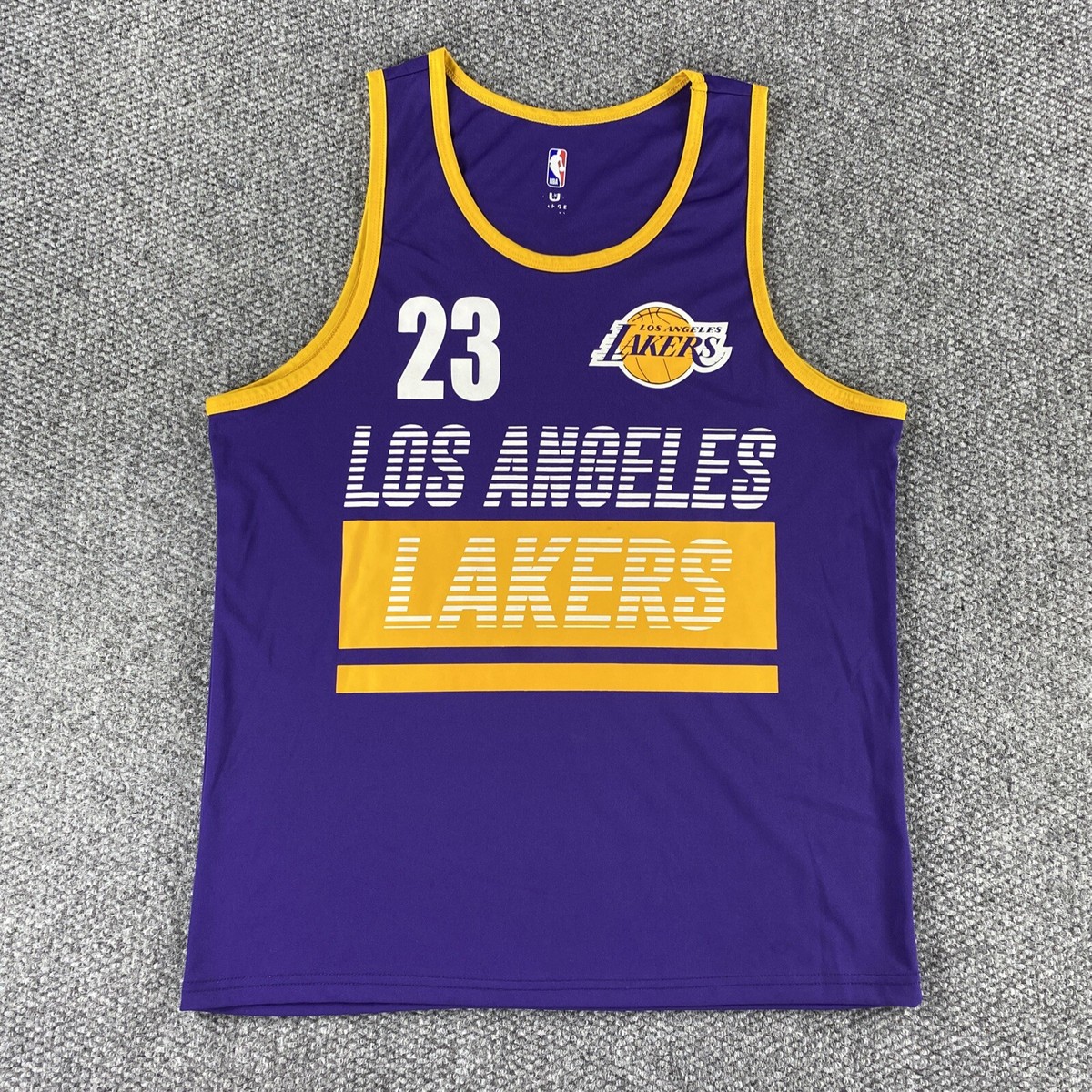 ウェア NBA Los Angeles Lakers Tank Top 23 James NBA U Mens Los Angeles Lakers Tank Top #23 James Size Large