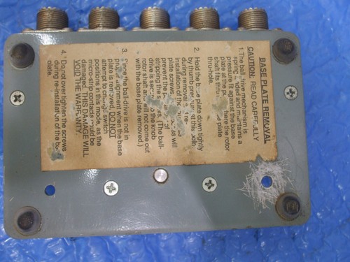 Used Alpha Delta 4 Position Coax Switch missing knob untested - Photo 4/4