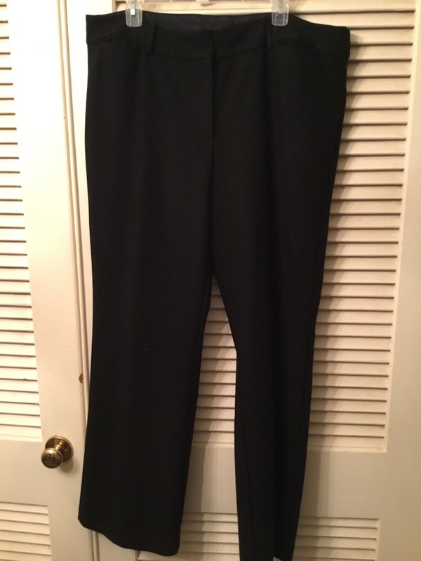 Loft Women's Black Classic Julie Trousers Office Casual Dress Pants - 16