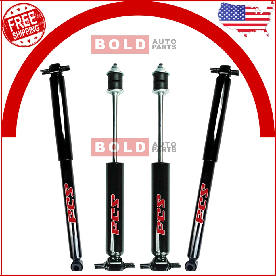 Juego de 4 amortiguadores delanteros y traseros FCS para Buick Cadillac Chevy Pontiac tracción trasera Foto 2 de 4