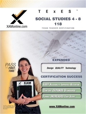TExES Social Studies 4-8 118: Teacher Certification Exam (Paperback or Softback)
