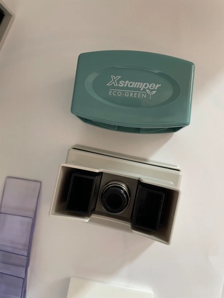 XStamper N12 Blanks Mounts for Pre-Inked Eco-Green Stamp, Lot of 10 - Image 4 of 4