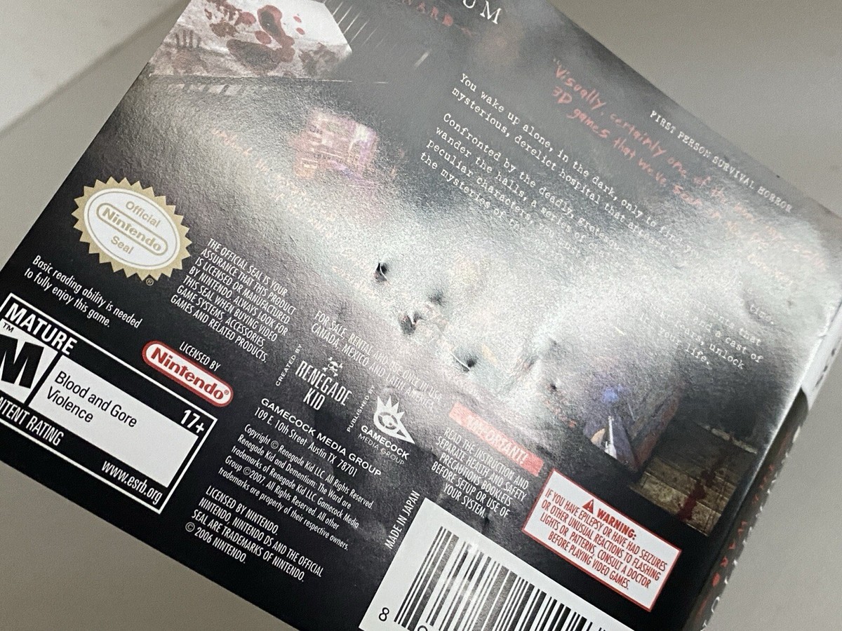 Renegade Kid Dementium Ds Dementium The Ward Nintendo DS Game Case