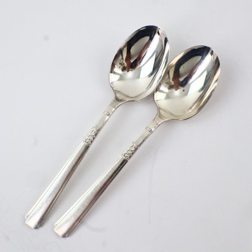 Capri Modern Sugar Spoon 6" Oneida LTD WM A Rodgers Triple 2 pc. - Picture 3 of 11