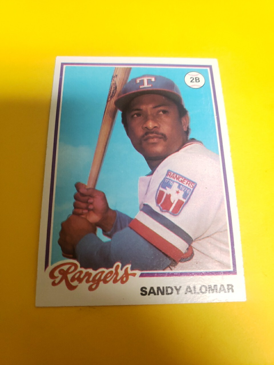 1978 Topps Burger King Restaurant Texas Rangers Sandy Alomar #15