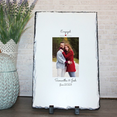 Personalised Photo Slate - Engaged | Valentine's Day Keepsake | Personalised ... - Picture 7 of 24