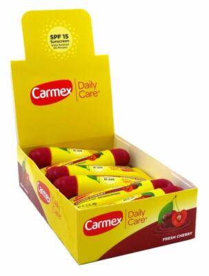 BL Carmex Lip Balm Tube Fresh Cherry Spf#15 0.35oz (12 Pieces) (15664)