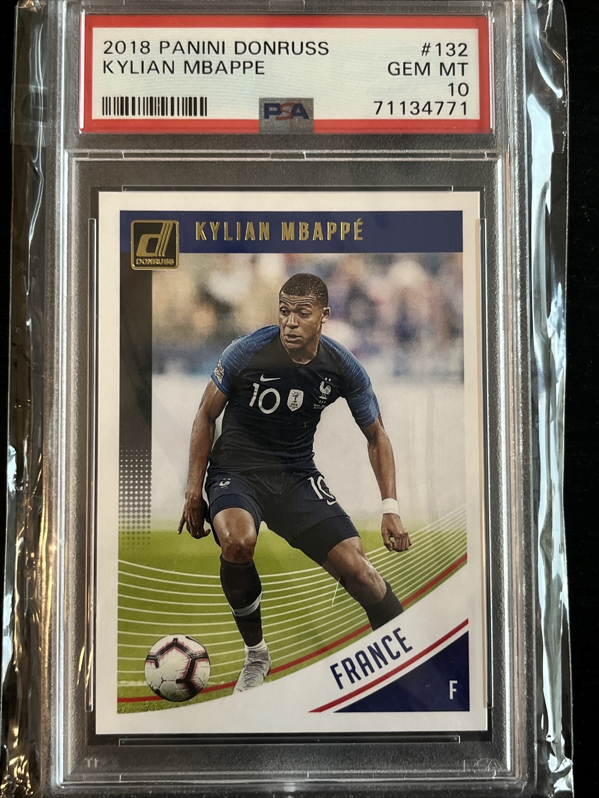 2018 Panini Donruss Optic #132 Kylian Mbappe PSA 10 GEM MINT Rookie RC France