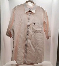 BIG SALE! Vtg Saddlebrook XL light samon Button Down Dress Shirt Ducks Mallard