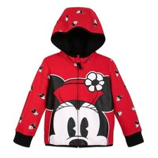 NWT Disney Store Minnie Mouse Hoodie Jacket Girl sweatshirt Red many sizes