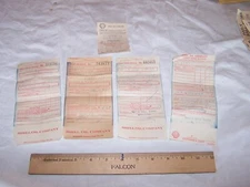 1954 - 1955 SHELL OIL COMPANY Credit Card Invoices & Stub