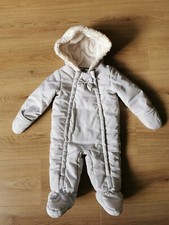 Baby Girls Designer Jasper Conran Junior J Snowsuit Jumpsuit Hooded 6-9 Months