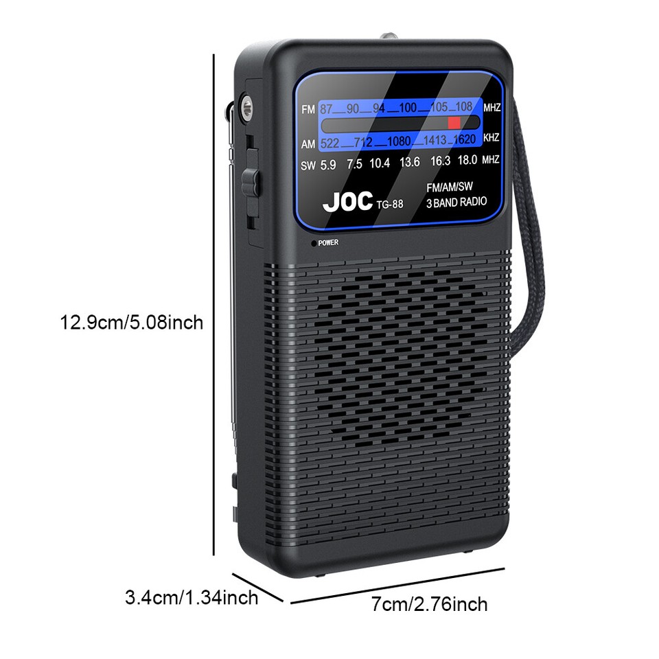 Portable AM FM SW Radio Battery Operated Radio for Outdoor Camping and ...
