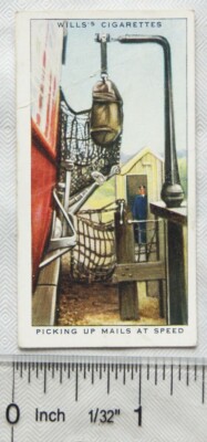 1938 Wills Eisenbahnausrüstung 9 Abholung Mails mit Geschwindigkeit