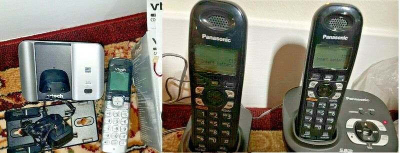 Vtech CS6519 DECT 6.0 Cordless Phone System Base Handset Silver Black FREE PHONE