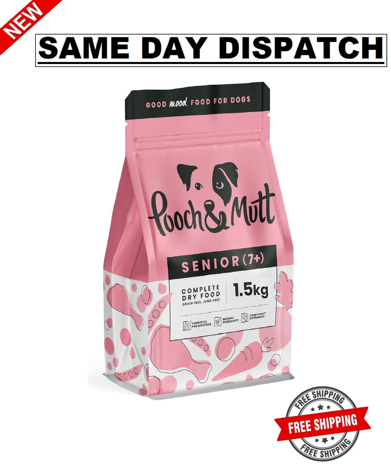 Pooch & Mutt - Complete Senior Dry Dog Food (Grain Free), Chicken