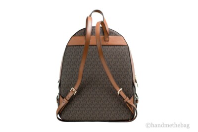 Michael Kors 2018 fall collection backpack MICHAEL KORS Dallas Medium Signature Logo Backpack-Brown  main image 4