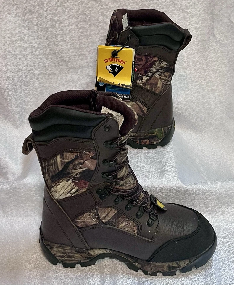 NWT Herman Survivors Mossy Oak Camo 1000g Thinsulate Waterproof Boots Mens 8.5W - Image 2 of 4