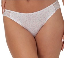 Maidenform Women's Size L 7 3-Pair Tanga Underwear Nylon Blend Lace Back Floral
