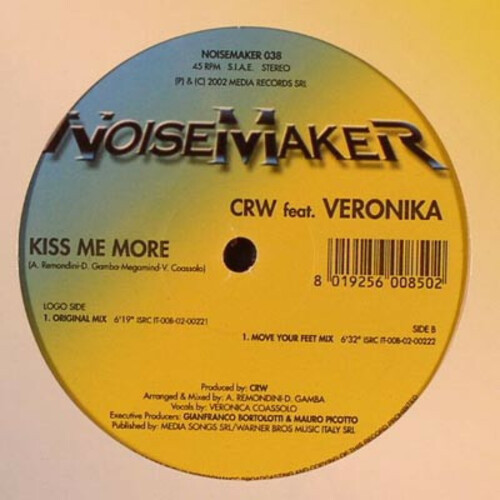 Crw Feat Veronika - Kiss Me More - Italian 12" Vinyl - 2002 - Noisemaker - Picture 1 of 1