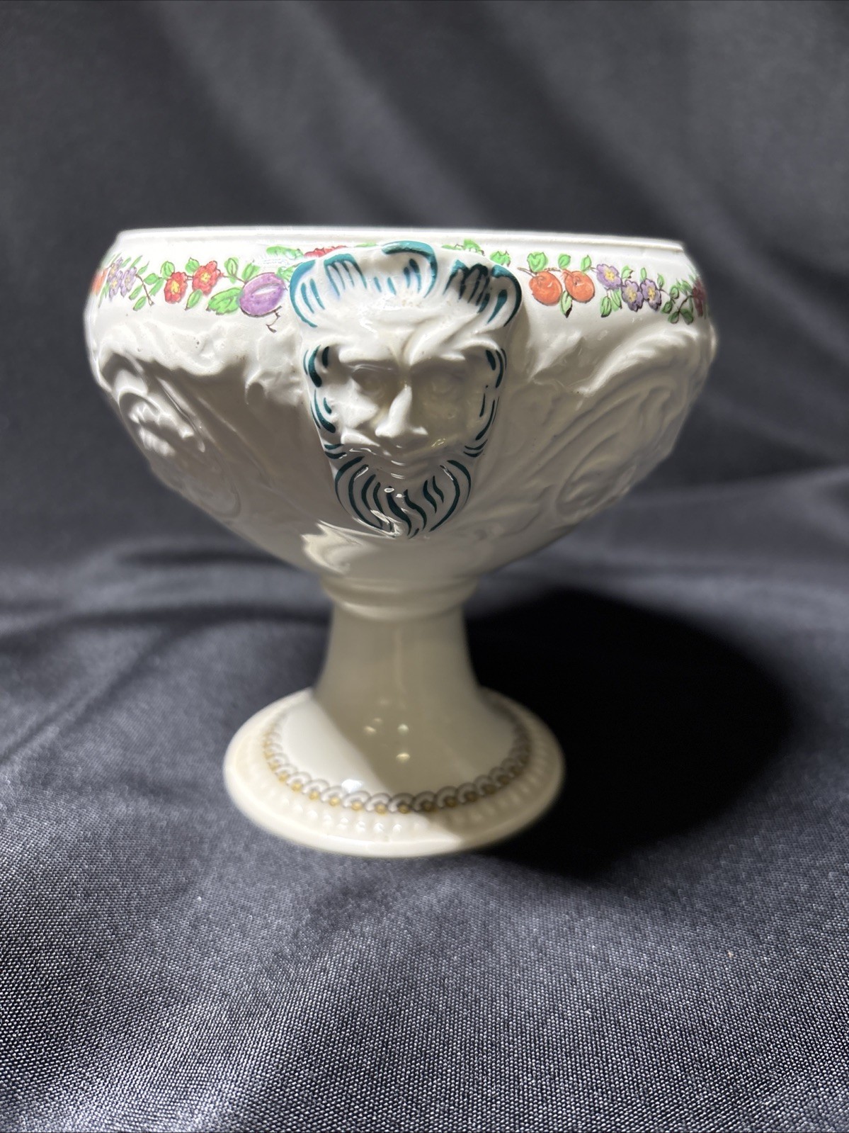 Wedgwood England Patrician Multi-Colored WINDERMERE 4.25” Compote