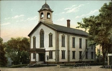 Pepperell,MA Town Hall Rotograph Middlesex County Massachusetts Vintage Postcard