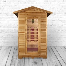 Helsinki Alpha Infrarotkabine 2-3 Personen Hemlock Holz Farblicht & Bluetooth