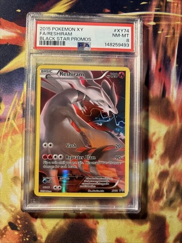 2015 POKEMON BLACK STAR PROMO RESHIRAM #XY74 PSA 8 NM
