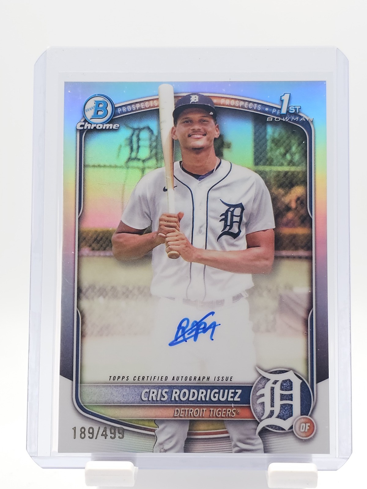 CRIS RODRIGUEZ 2025 BOWMAN CHROME 1ST AUTOGRAPH REFRACTOR AUTO /499 Q7046