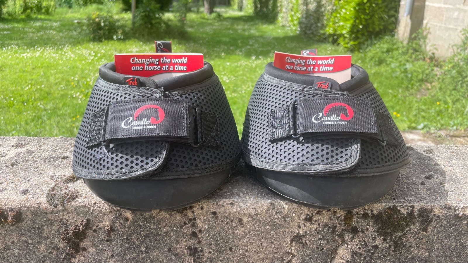 Hipposandales Cavallo Trek noires T6 en TPU résistant pour l'équitation d'extérieur