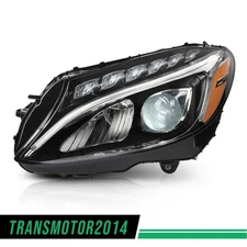 LED Headlight Left Driver Side Fit For 15-2018 Mercedes Benz C300 W205 C-Class
