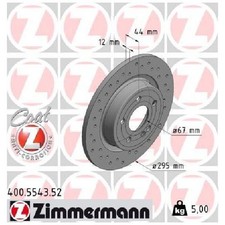 2x Zimmermann Scheibenbremse hinten 26050342 287012 247423021207 A2474230212