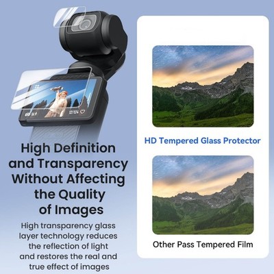 Screen Protector Guard Film Impact Resistant Glass Fit for Action Video Camera
