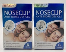 Lot of 2 Sefudun Magnetic Noseclip Anti Snore Devices 6 Pieces 12 total
