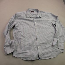 Untuckit Shirt Mens 3XL Long Sleeve Button Front Casual Stripes Lightweight