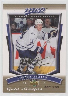 2007-08 Upper Deck MVP Gold Scripts 27/100 Matt Stajan #171 4ry